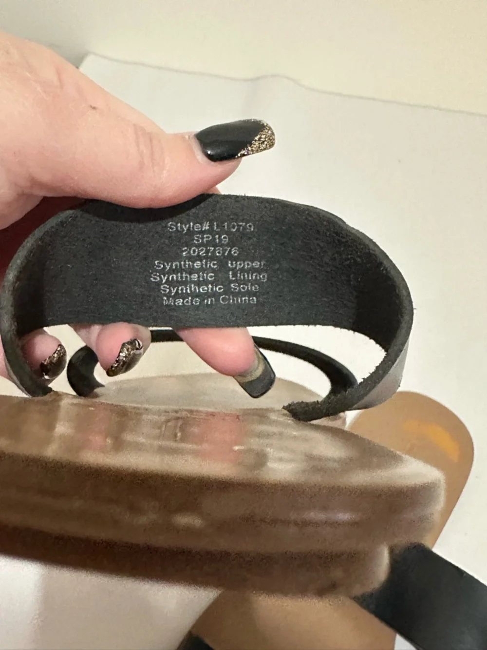 J. Crew Size 8 Black Slip On Two Band Boardwalk Sandals